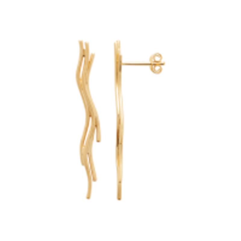 Coque de Nacre Boucles d'oreilles pendantes plaqué or 23044900