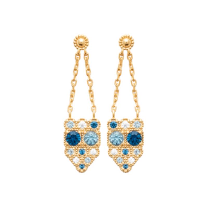 Coque de Nacre Boucles d'oreilles pendantes plaqué or 23071460