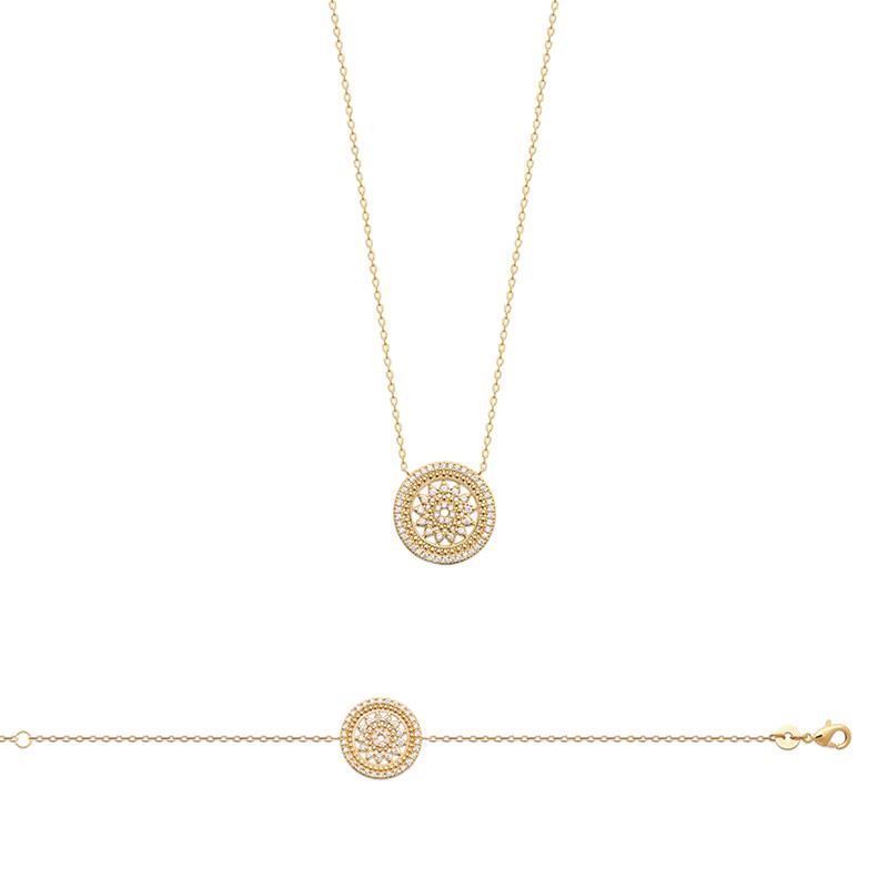 Coque de Nacre Collier plaqué or 973259