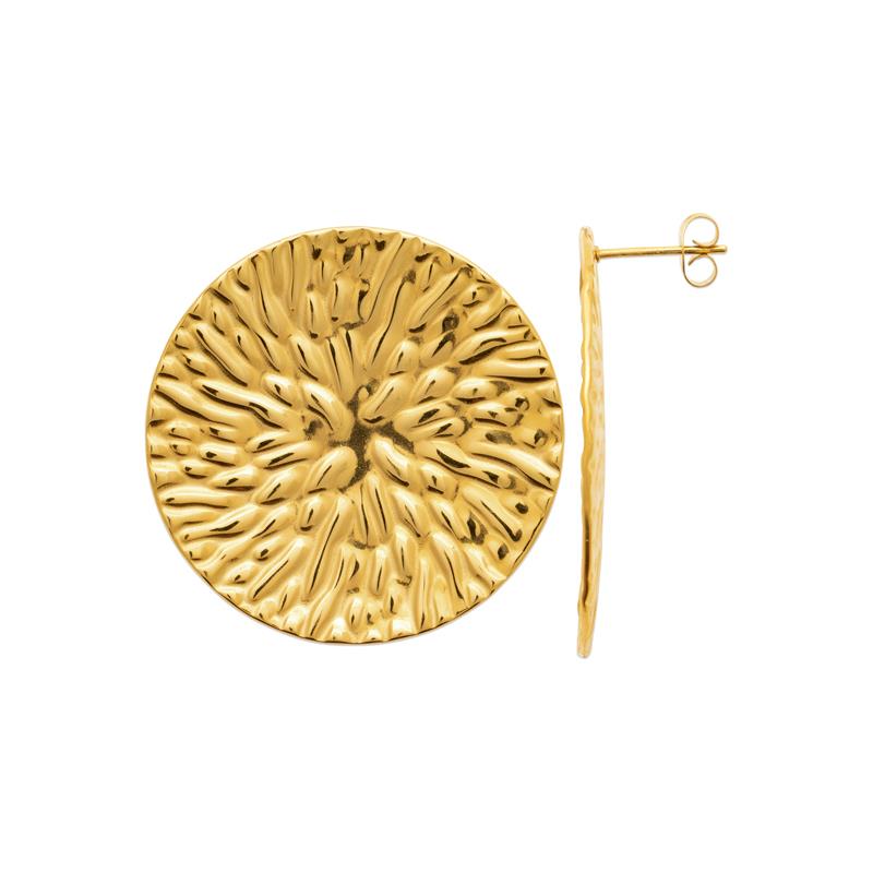 Coque de Nacre Boucles d'oreilles acier doré 3130009