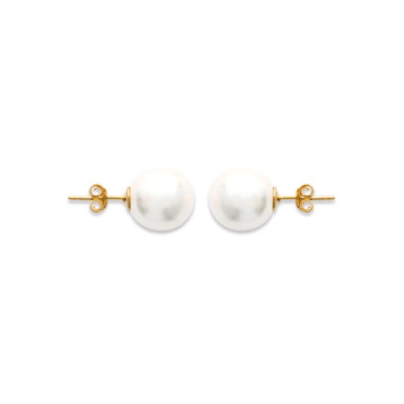 Coque de Nacre Boucles d'oreilles plaqué or 24012