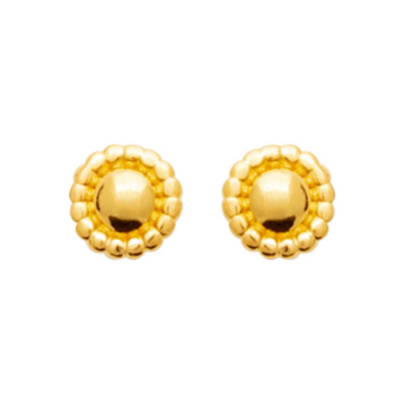 Coque de Nacre Puces d'oreilles plaqué or 23073800