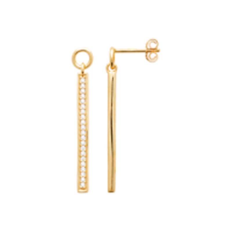 Coque de Nacre Boucles d'oreilles pendantes plaqué or 23039310