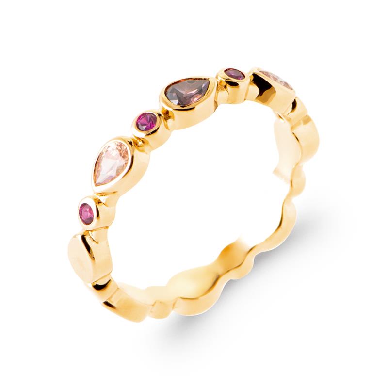 Coque de Nacre Bague plaqué or 20020405