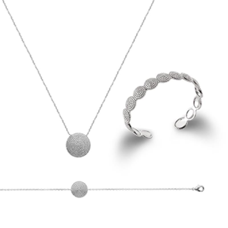 Coque de Nacre Collier argent 721636