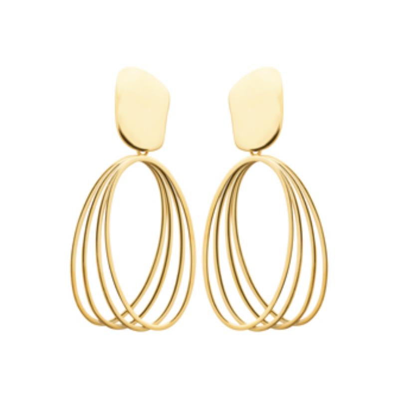 Coque de Nacre Boucles d'oreilles pendantes acier doré 3120409