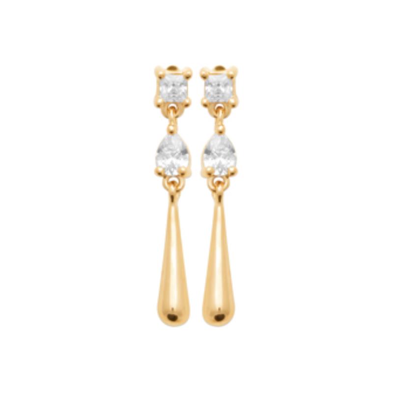 Coque de Nacre Boucles d'oreilles pendantes plaqué or 23066110