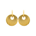 Coque de Nacre Boucles d'oreilles pendantes acier doré 3121409