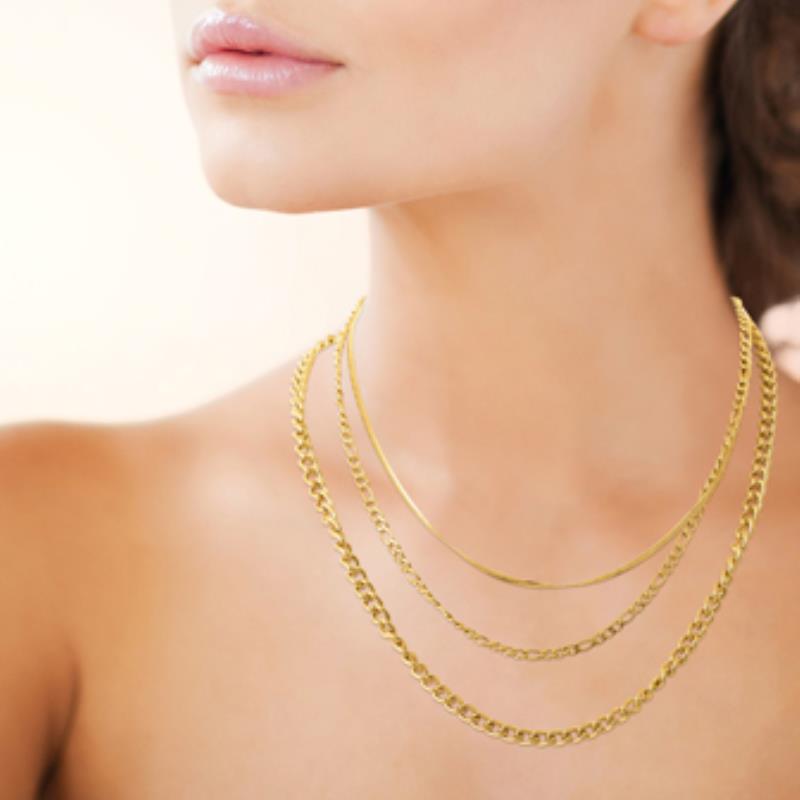 Coque de Nacre Collier acier doré 312235