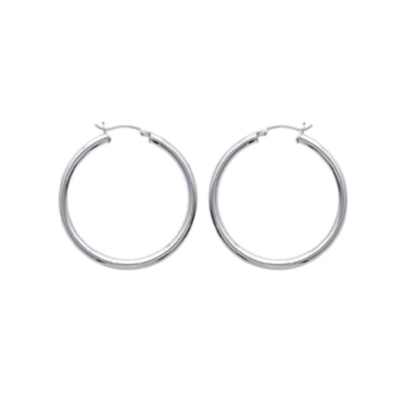 Coque de Nacre Créoles argent 73040