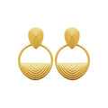 Coque de Nacre Boucles d'oreilles pendantes acier doré 3121109