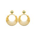 Coque de Nacre Boucles d'oreilles pendantes acier doré 3121009