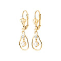 Coque de Nacre Boucles d'oreilles pendantes plaqué or 230911014