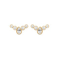 Coque de Nacre Puces d'oreilles plaqué or 23036110
