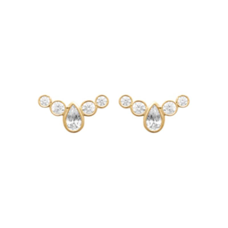 Coque de Nacre Puces d'oreilles plaqué or 23036110
