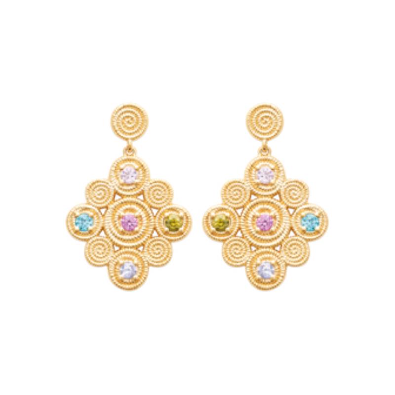 Coque de Nacre Boucles d'oreilles pendantes plaqué or 23075605