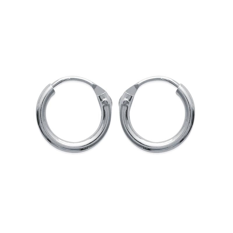 Coque de Nacre Créoles argent 10210