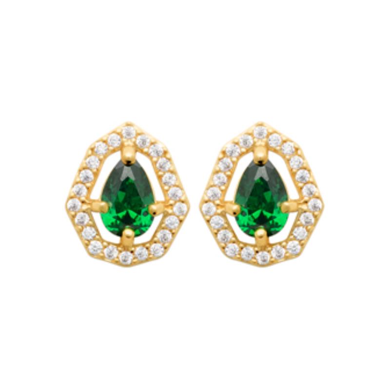 Coque de Nacre Puces d'oreilles plaqué or 23022950
