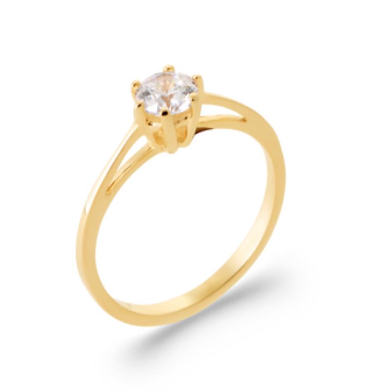 Coque de Nacre Bague solitaire plaqué or 212122051