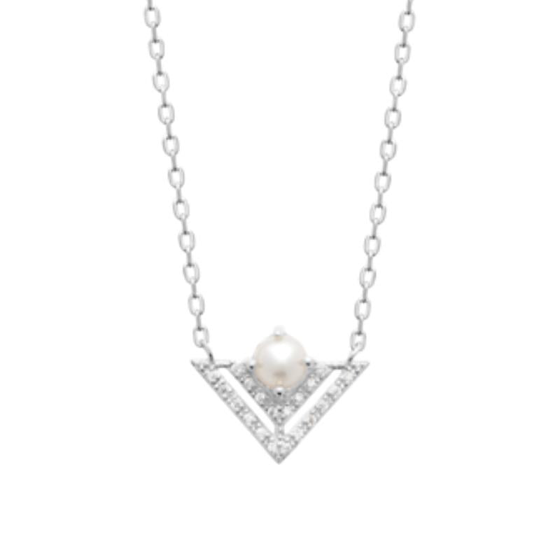 Coque de Nacre Collier argent 873804