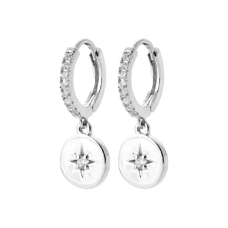 Coque de Nacre Créoles argent 1643510