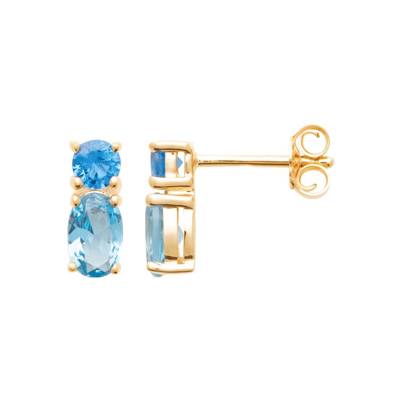 Coque de Nacre Puces d'oreilles plaqué or 23057260