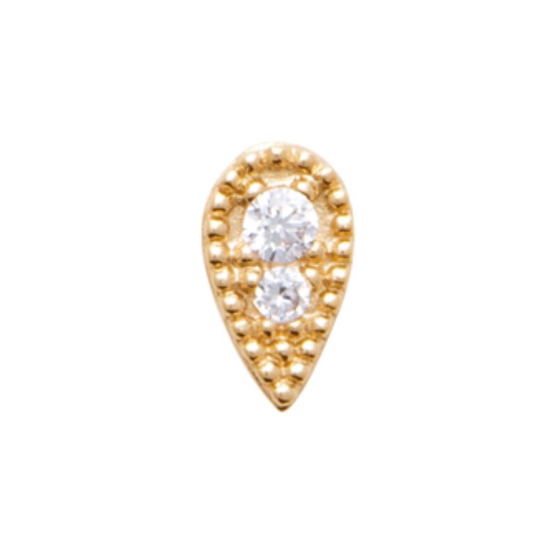 Coque de Nacre Boucle d'oreille à l'unité plaqué or 2599110U