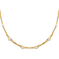 Coque de Nacre Collier acier doré 312231