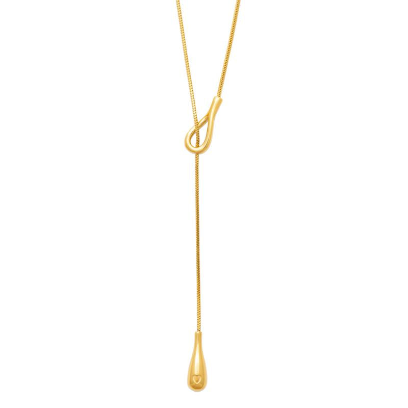 Coque de Nacre Collier acier doré 312405