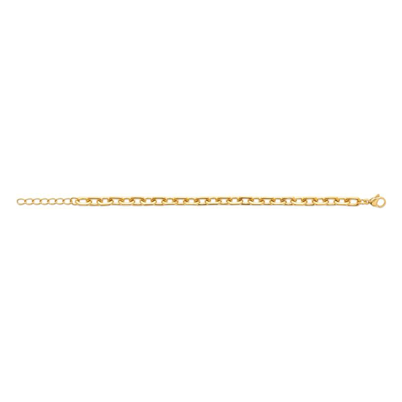 Coque de Nacre Chaîne acier doré 312408