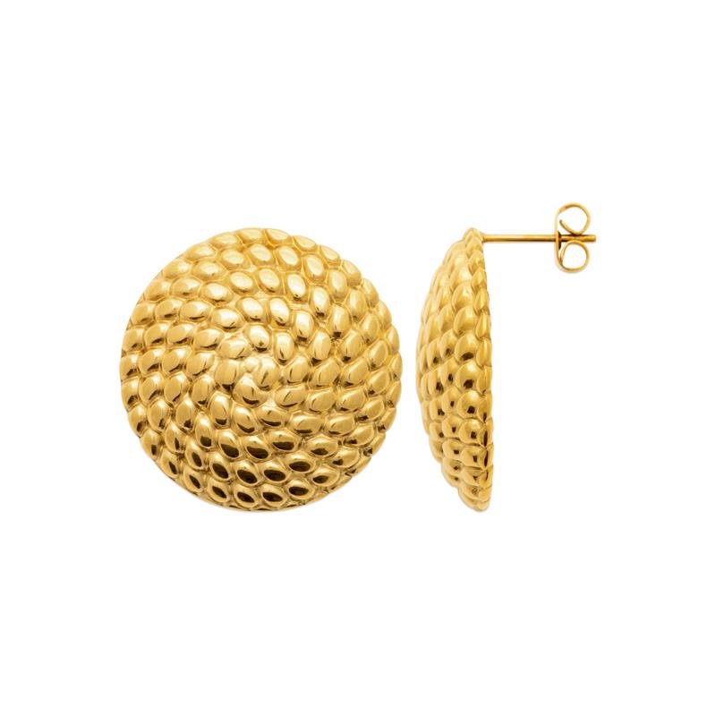Coque de Nacre Boucles d'oreilles acier doré 3127409