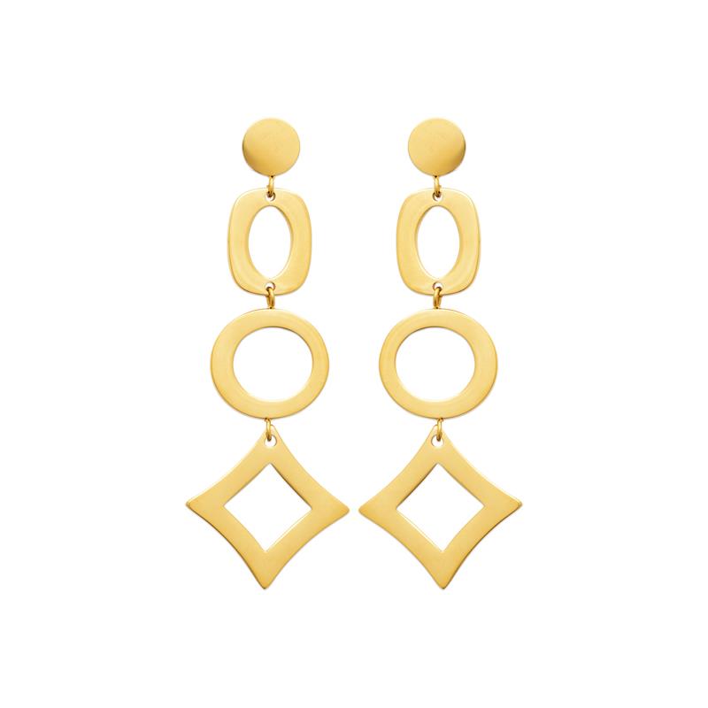 Coque de Nacre Boucles d'oreilles pendantes acier doré 3131809