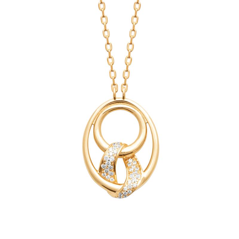 Coque de Nacre Collier plaqué or 974305