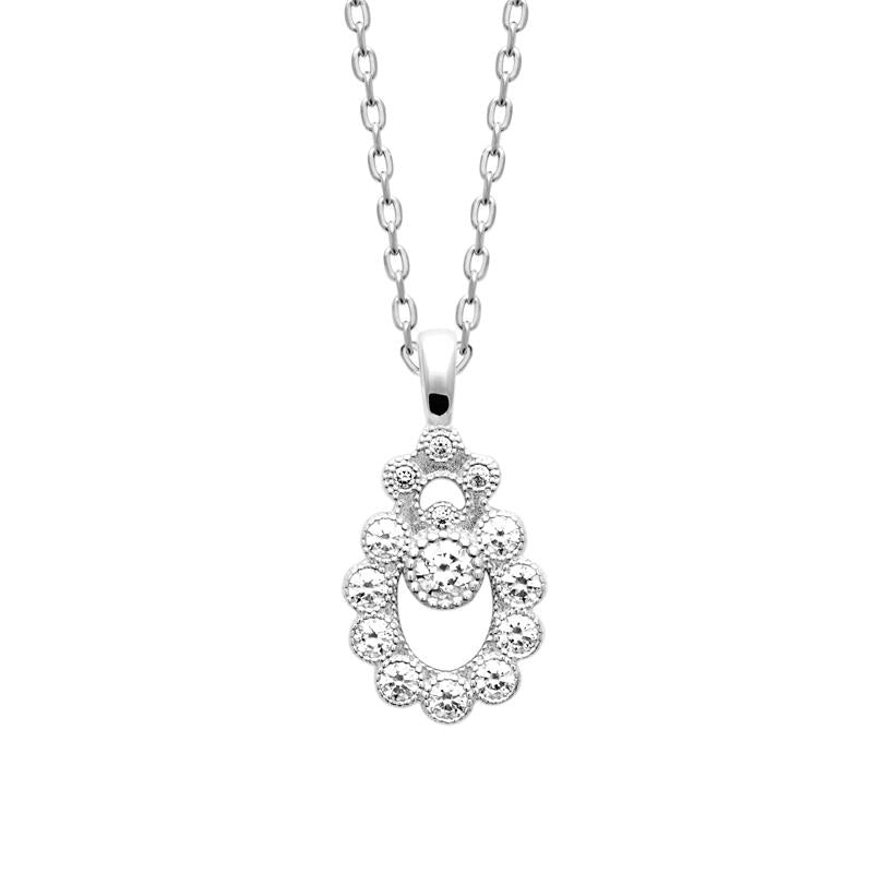 Coque de Nacre Collier argent 874439