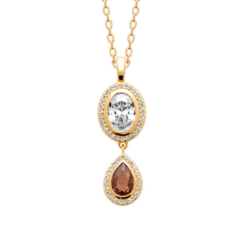 Coque de Nacre Collier plaqué or 974378