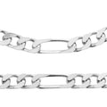 Coque de Nacre Chaîne maille figaro argent 133200