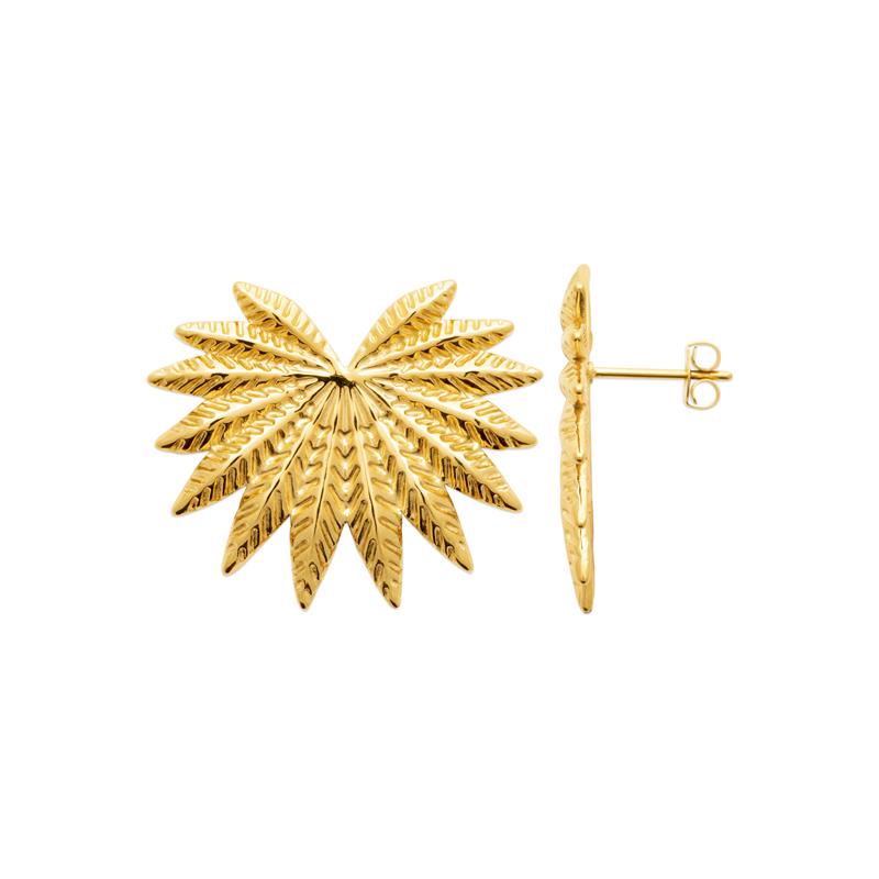 Coque de Nacre Boucles d'oreilles acier doré 3129109