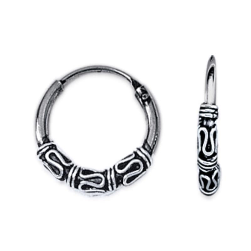 Coque de Nacre Créoles argent 1600214