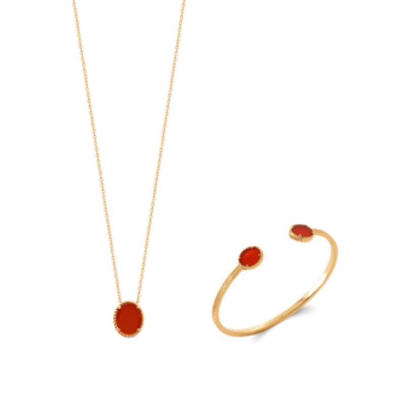 Coque de Nacre Collier plaqué or 973580