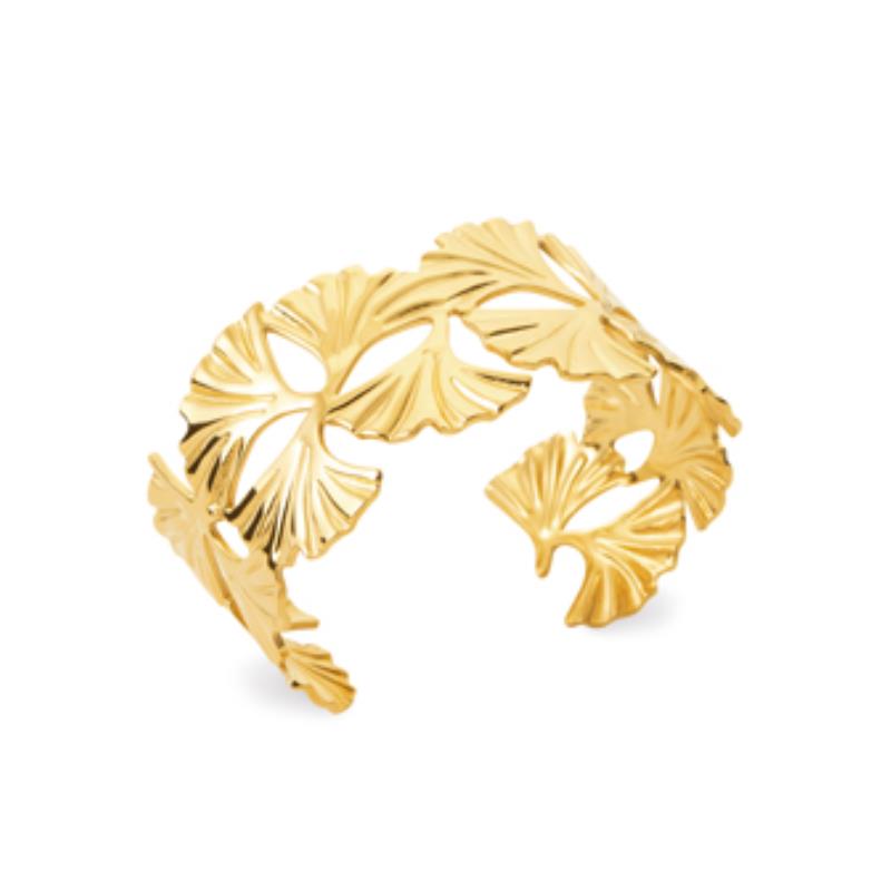 Coque de Nacre Bracelet jonc acier doré 312227
