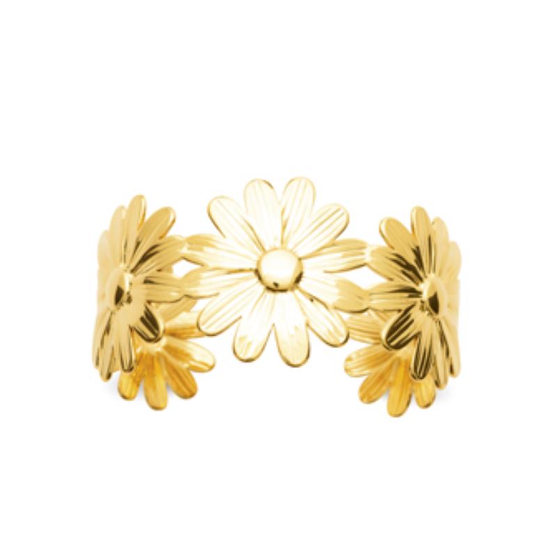 Coque de Nacre Bracelet jonc acier doré 312228