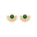 Coque de Nacre Puces d'oreilles plaqué or 23054050