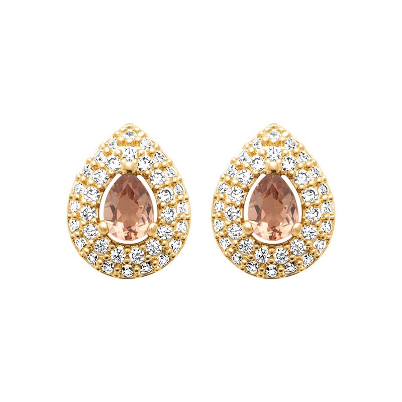 Coque de Nacre Puces d'oreilles plaqué or 23091999