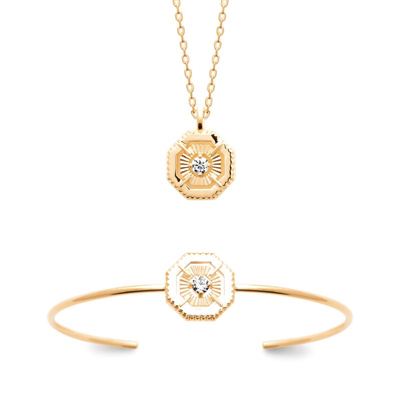 Coque de Nacre Collier plaqué or 974426