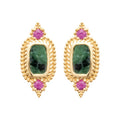 Coque de Nacre Puces d'oreilles plaqué or 23071350