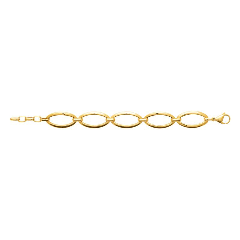 Coque de Nacre Bracelet acier doré 312288