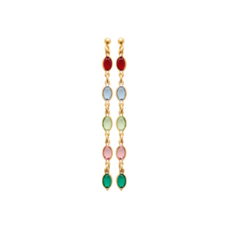 Coque de Nacre Boucles d'oreilles pendantes plaqué or 23065405