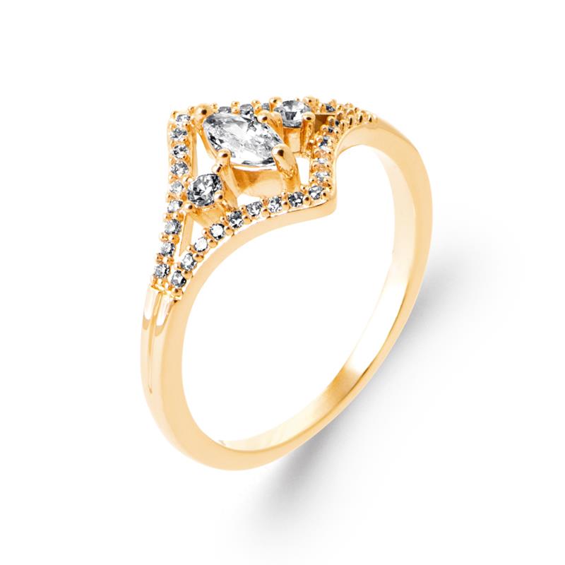 Coque de Nacre Bague plaqué or 20020510