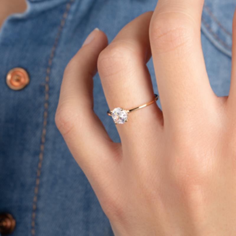 Coque de Nacre Bague solitaire plaqué or 22318106