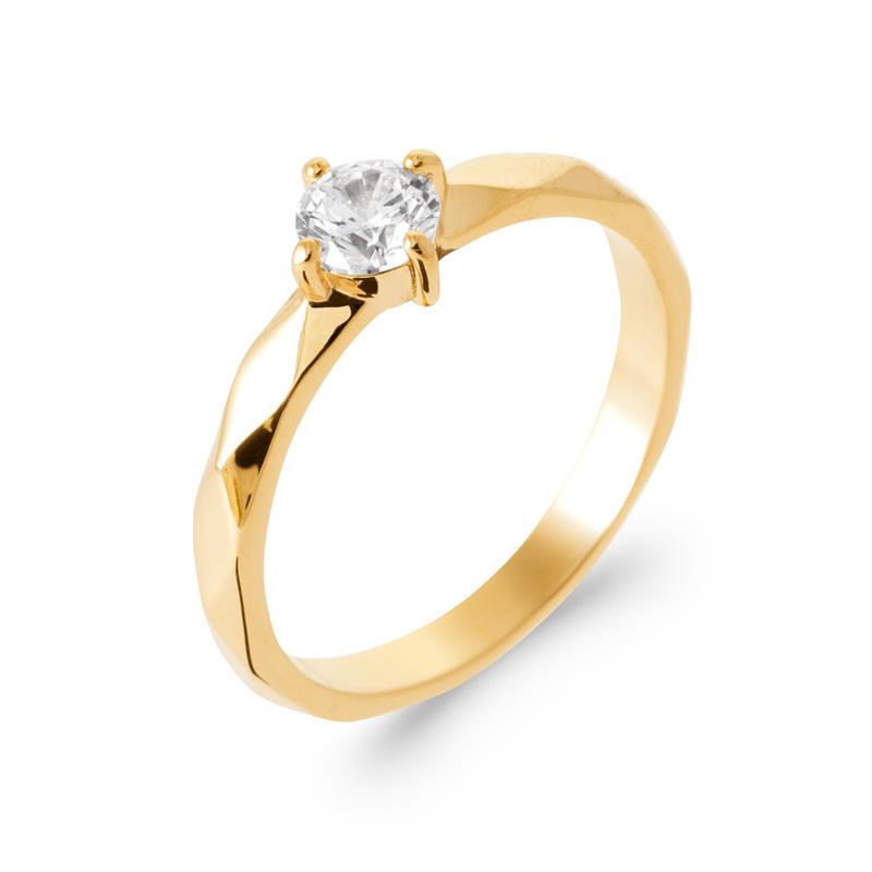 Coque de Nacre Bague solitaire plaqué or 2960810